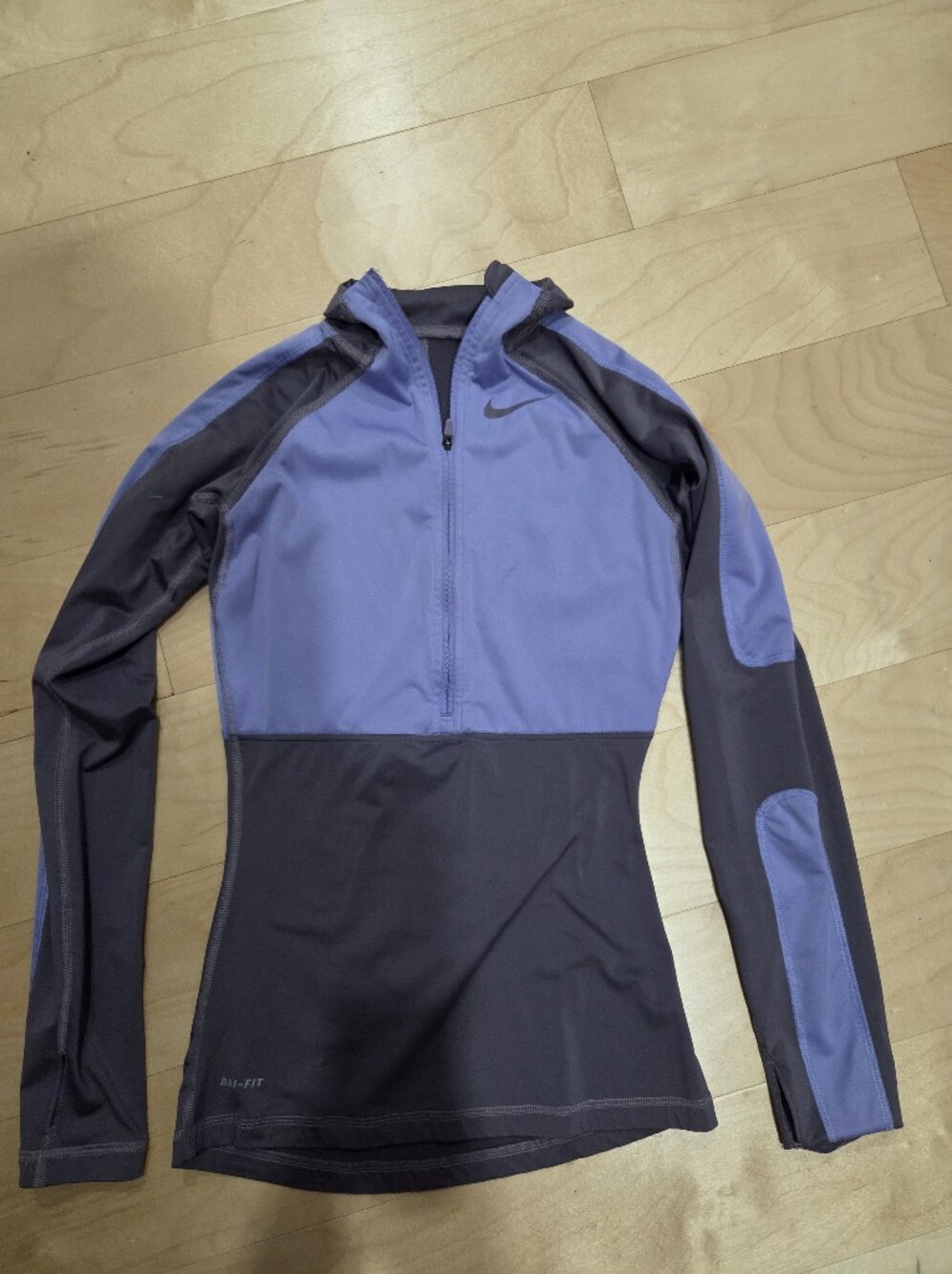 Nike Purple and Charcoal Dri-Fit Half-Zip Training Top